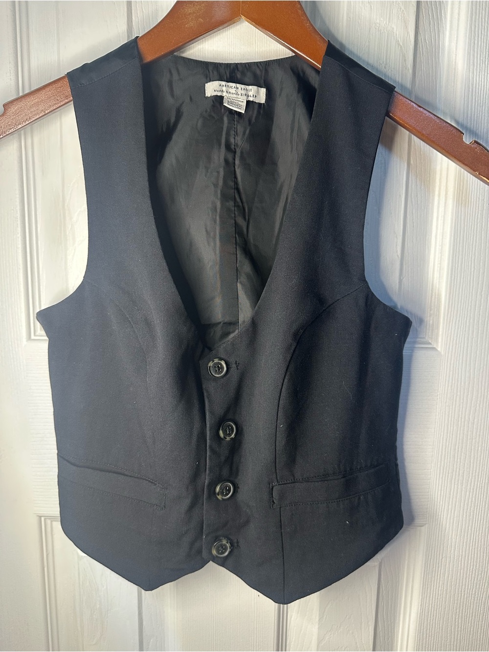 American Eagle Outfitters Black Tailored Women's Vest